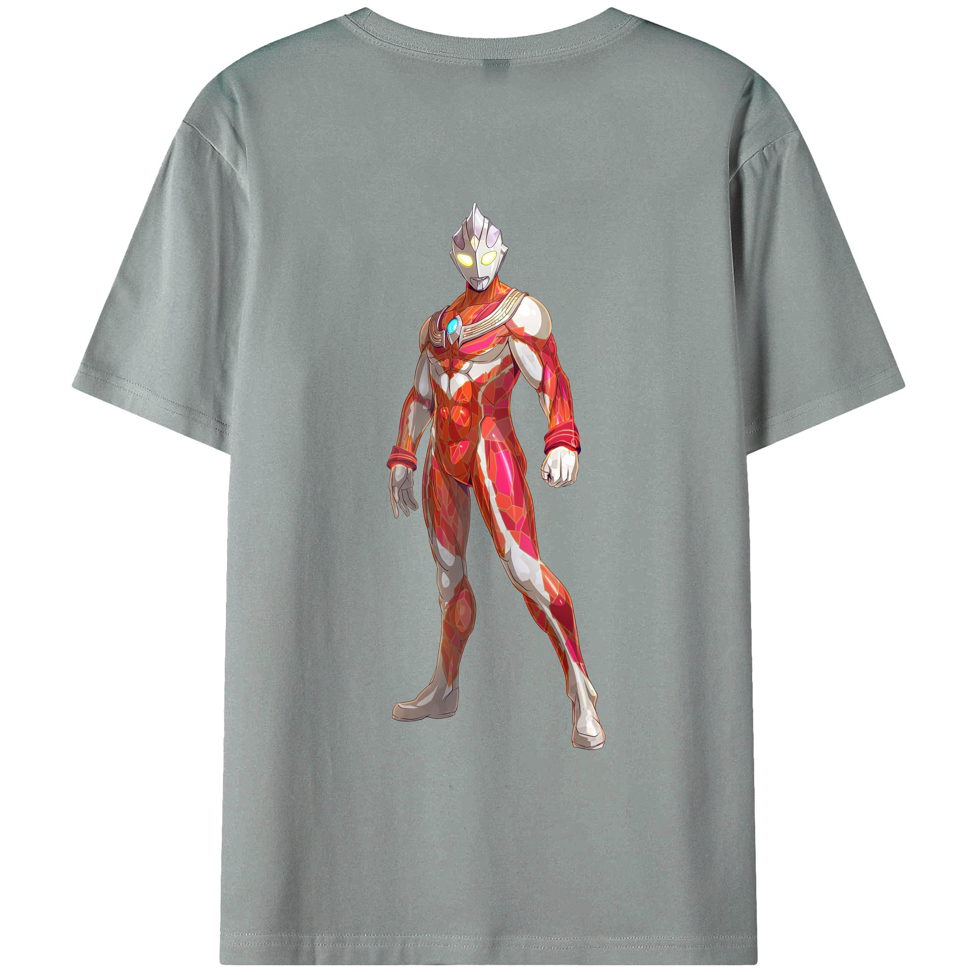 （画像用） ウルトラマン Ultraman 綿100％ メンズ半袖Tシャツ（バックプリント） 通気性